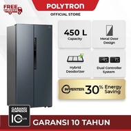 AT POLYTRON NEW BELLEZA INVERTER KULKAS 2 PINTU SIDE BY SIDE PRS 460B