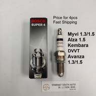 Spark Plug YR78X 0242132501 Bosch Super Perodua Myvi Perodua Kembara dvvt Perodua Alza Toyota Avanza