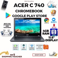 LAPTOP ACER C740 PLAYSTORE SSD FREE GIFT GOOD FOR STUDENTS BUNNIES GAMING OFFICE WORK LOW PRICE MURA