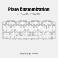 Mechanical Keyboard Custom Plate Customization PC POM PP CF ALU FR4 Nylon Copper Brass