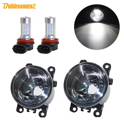 Fog Light Assembly Car Front Bumper LED Fog Lamp Daytime Running Light H11 12V White For Jaguar S-Ty