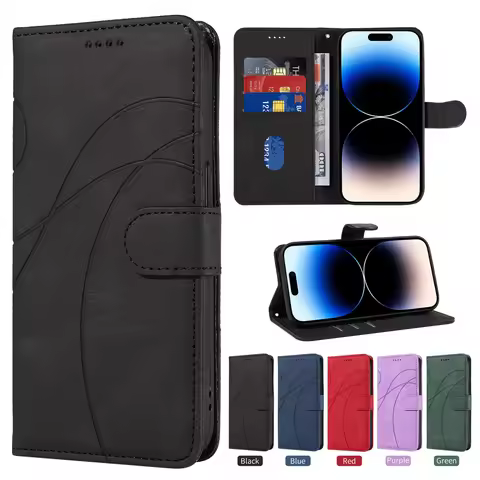Wallet Covers Leather & Card Holder Phone Case For Realme GT 6 6T 60 Note 50 P1 Pro V20 V23 Narzo N6