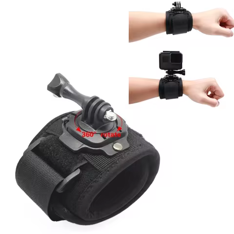360 Degrees Rotation Gopro Wrist Strap Arm Strap Mount Wrist Band for Gopro Hero 10 9 8 5 Xiaomi Yi 