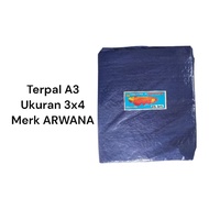 A3 Silver Blue Plastic Tarpaulin Size 3x4 meters