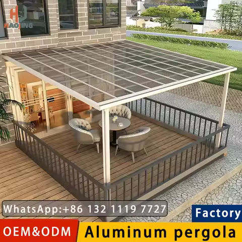 Outdoor awning Garden Gazebo Aluminum Pavillion 3x3 6x3 Villa balcony Customized Metal Pergola Water