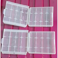 AA & AAA BATTERY 4 SLOT STORAGE CASE x 2 PCS