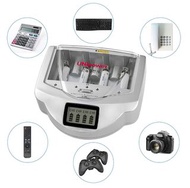 通用智能電池充電器兼容 AA、AAA、C、D、9V Ni-MH Ni-CD 可充電電池和鹼性電池 bbsckp Universal Smarter Battery Charger Compatible