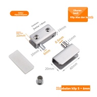 2pcs Engsel Kaca Stainless Steel Engsel Pintu Lemari Kaca Keramik Engsel Pivot Engsel Pivot Jepit Pi