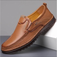 Spring Autumn Casual Leather Shoes Slip-On Instant All-Match Comfortable All-Match British Style Men