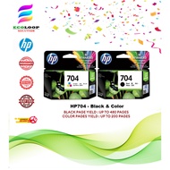 HP704 Ink Cartridge Black/Tri-Color Ink Cartridge (Boxless Unit)