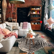 townssilk Area Rug Faux Zebra Print Rug 4.3x4.7 Feet Rug/Mat/Carpets for Home