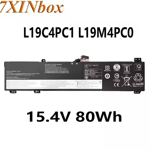 7XINbox L19C4PC0 L19M4PC0 15.4V 80Wh Laptop Battery For Lenovo IdeaPad Y550-14 Legion 5P-15IMH05 Leg
