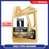 (ALL NEW) Mobil 1 Triple Action Power+ 0W20 SP C5 Advanced Fully Synthetic Engine Oil (4L) 0W-20