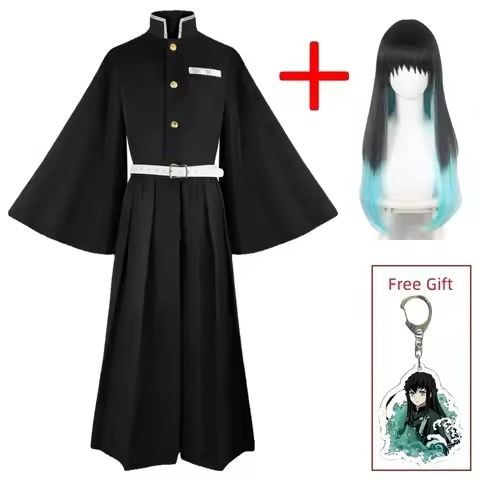 Aime Tokitou Muichirou Cosplay Costume Demon Slayer Cosplay Kimetsu No Yaiba Kisatsutai Uniform Wig 