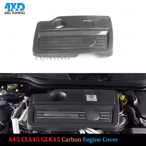 CLA45 AMG Carbon Fiber Engine Cover For Mercedes A CLA Class A45 AMG GLA45 AMG Front Bumper Bonnets 