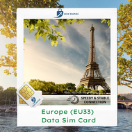 【EU 33 Daily】Europe 33 Countries Travel Data Sim Card 【1GB-3GB Daily】GoGo Roaming Travel Sim Card l 