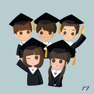 數位 【似顏繪】畢業季 可愛人物客製插畫 頭像 Q版 電子檔