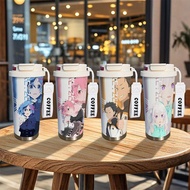 Piglet🏅Trendy Play Free Shipping Zero-Starting Life in Another World Anime Thermos Cup Rem Student L