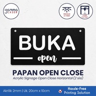 Acrylic Signage Open Close Box Acrylic Board Embossed Open Close Shop Sign
