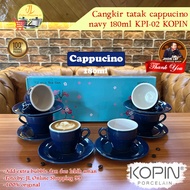 KOPIN cup set 6 pairs navy 180ml KPI-02 / coffee latte cappuccino porcelain cup and saucer