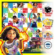 JUMBO SNAKES AND LADDERS 2x2 m CHILDREN'S EDUCATIONAL TOYS FREE DICE PILLOW + MAGIC CARD + PION I MA