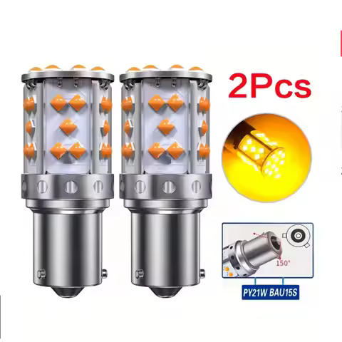 A Pack 1156 P21W Ba15s Bau15s PY21W 7507 LED Canbus No Hyper Flash Turn Signal Light Bulb Built-in R