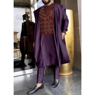 African Traditional Native Wear Agbada Men Wear Set L/XL/XXL/3XL