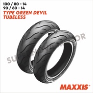 LUAR MAXXIS 100 80-14 90 80-14 TYPE GREEN DEVIL MATIC TUBELESS