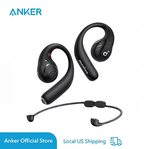 Soundcore by Anker AeroFit Pro Open-Ear Headphones, Ultra Comfort, Secure Fit, Ergonomic Design, Ric