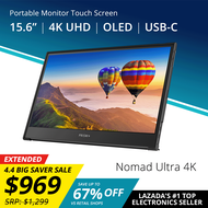 PRISM+ NOMAD 4K ULTRA 16 15.6 4K UHD [3842 x 2160] OLED 145% sRGB Built-in Battery Professional Portable Monitor Productivity Monitor