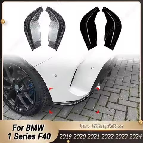 For BMW 1 Series F40 M-PACK & M135i 2019-2024 Car Rear Bumper Diffuser Side Splitters Spoiler Lip Bo