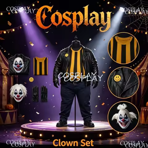 ​​Comic Spawn ViolatrHell Blasphmer Clown Same‑Style Cosplay Outfit Full Horror Costume for Hallowee