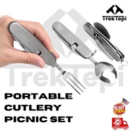 TrekTepi.picnic set barang camping set barangan dapur camping spoon camping utensil set sudu spoon g