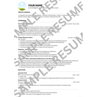 Editable Resume Template Canva | Fresh Graduate CV | Modern Professional Design | Instant Download