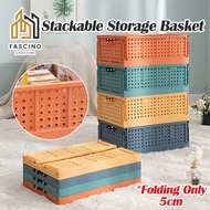 【SG】Stackable Storage Basket Collapsible Storage Box Folding Crate Sorting Organiser Kitchen Office