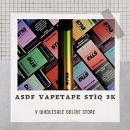 [V ONLINE STORE] 100% ORIGINAL VAPETAPE STIQ 3K /3000 PUFF BY ASDF UP TO 10 LINE UP FLOUR FLAVOR | F