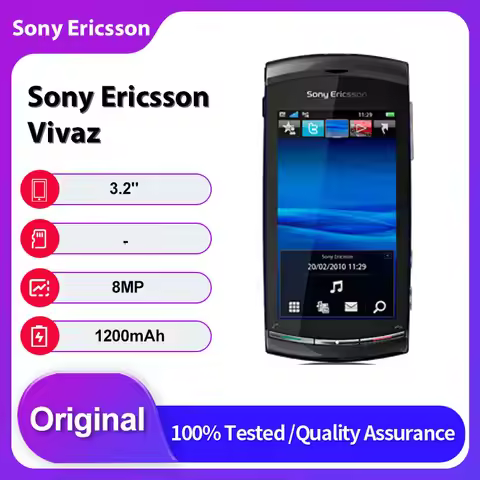 Original Unlocked Sony Ericsson Vivaz U5i 8MP Mobile Phone 2G /3G 3.2 inches 1200mAh