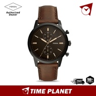 Fossil Townsman 44mm Chronograph Brown Leather Watch FS5437