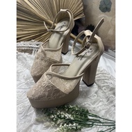 Rafaizoutfit Cindy cream shoes, wedding shoes, 12cm high heels