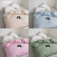 Pastel Plain Cotton Duvet Cover only (NO comforter / filler)