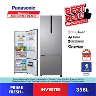 Panasonic 2 Door Inverter Fridge 358L NR-BC360XSMY Bottom Freezer Refrigerator / Peti Sejuk 2 Pintu