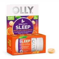 OLLY Immunity Sleep Fast Dissolves, 3mg Melatonin, Vitamin C, Citrus Flavor, 30 Day Supply - 30 Coun