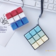 [BraveYimu] 9 Keys Portable Keyboard Clicker Fidget Keychain Set Buttons For Sensory Stress Relief I