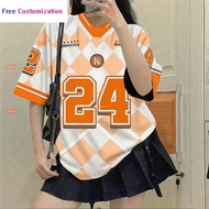 (Free custom name and number) Number 24 Dry T-Shirt Standard Sublimation Jersey custom name baju FUL