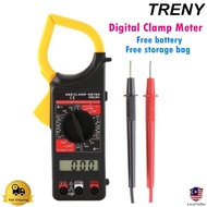 TRENY Digital Multimeter Electronic Volts Amps Clamp Meter Tester