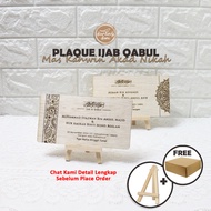 [SIAP 1 HARI] PLAT IJAB QABUL AKAD NIKAH ✨ MAS KAHWIN ✨