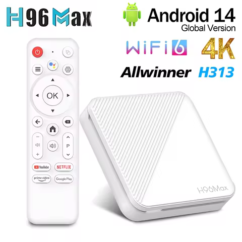 H96 MAX H313 Android 14 Allwinner H313 Smart TV Box 2GB 16GB 8GB Wifi6 BT 4K HD AV1 Set Top Box Goog