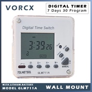 GLM711A Digital Timer 7 Days 30 Programs Wall Mount 1Min Interval