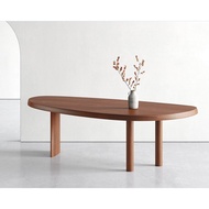 Dining Table Conference Table Computer Table Simple Unique Oval Solid Wood Office Designer Log Nordi