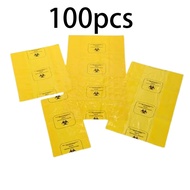 [100pcs] Biohazard Bag / Yellow Waste Bag / Dispose Biohazardous Waste (5L/10L/30L/100L)
